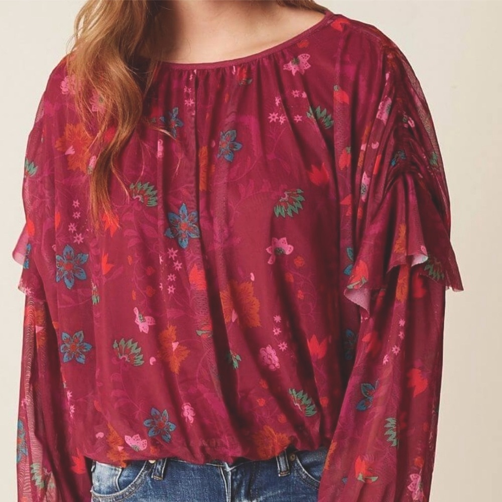 Free People Wildflower honey top women’s size Medium